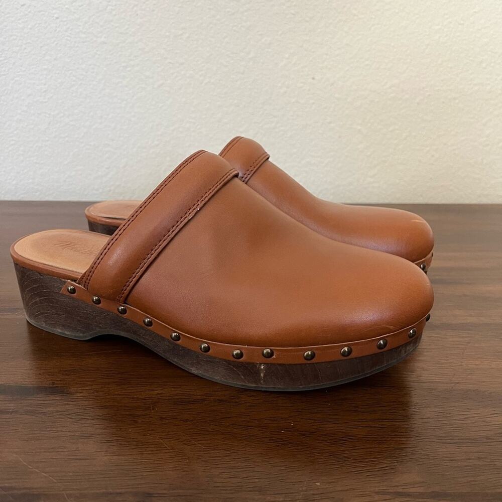 Madewell The Cecily Clog in Oiled Leather Cottagecore Boho Minimalist sz 8